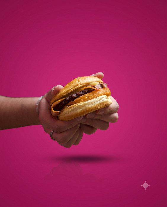 Burger B9 tenu en main